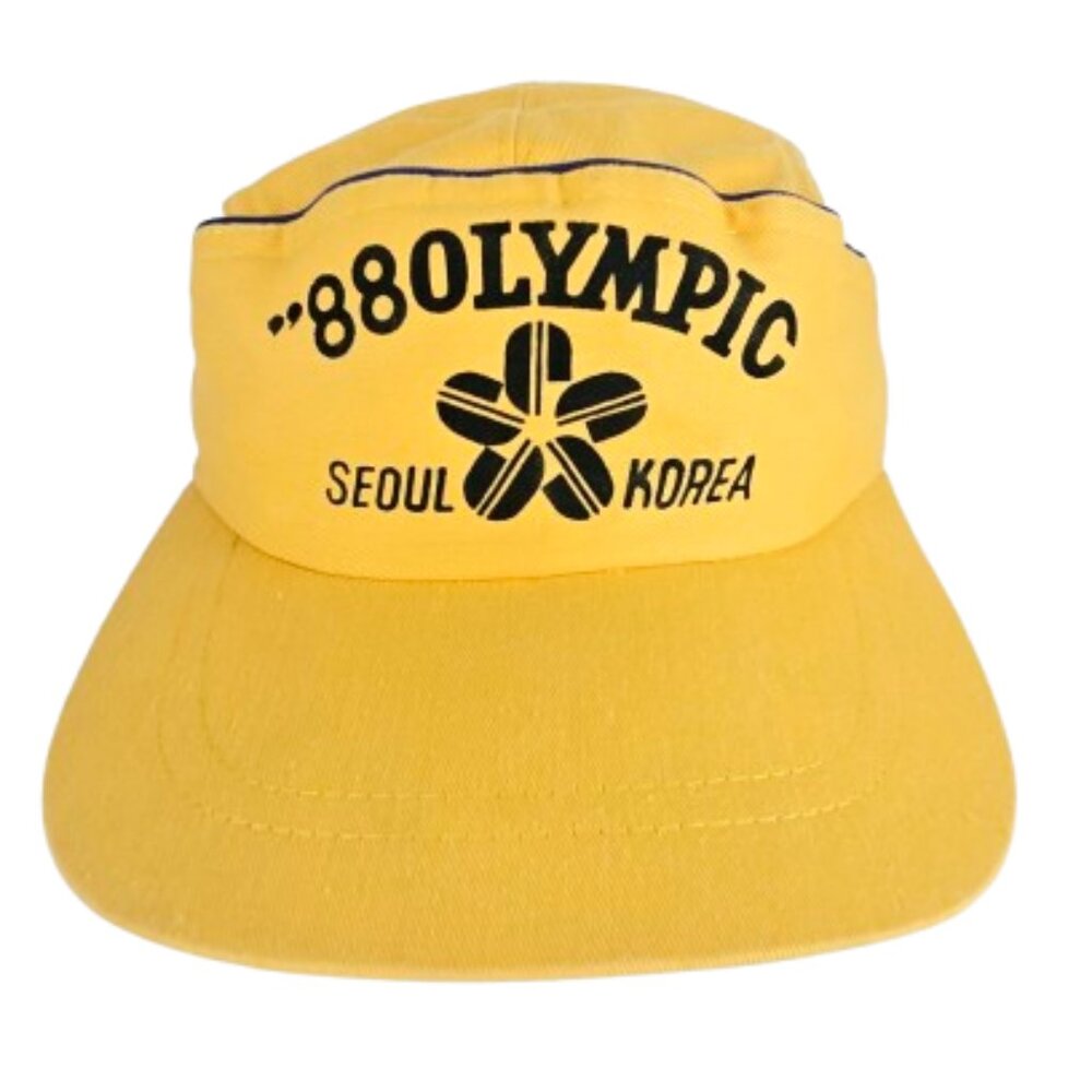 Vintage 1988 Summer Olympics Seoul South Korea Souvenir Hat Classic Cap Yellow